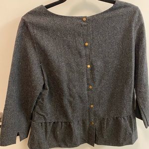 Sezane Tops - Sézane grey wool peplum top Sezane Tops - Sézane grey wool peplum top